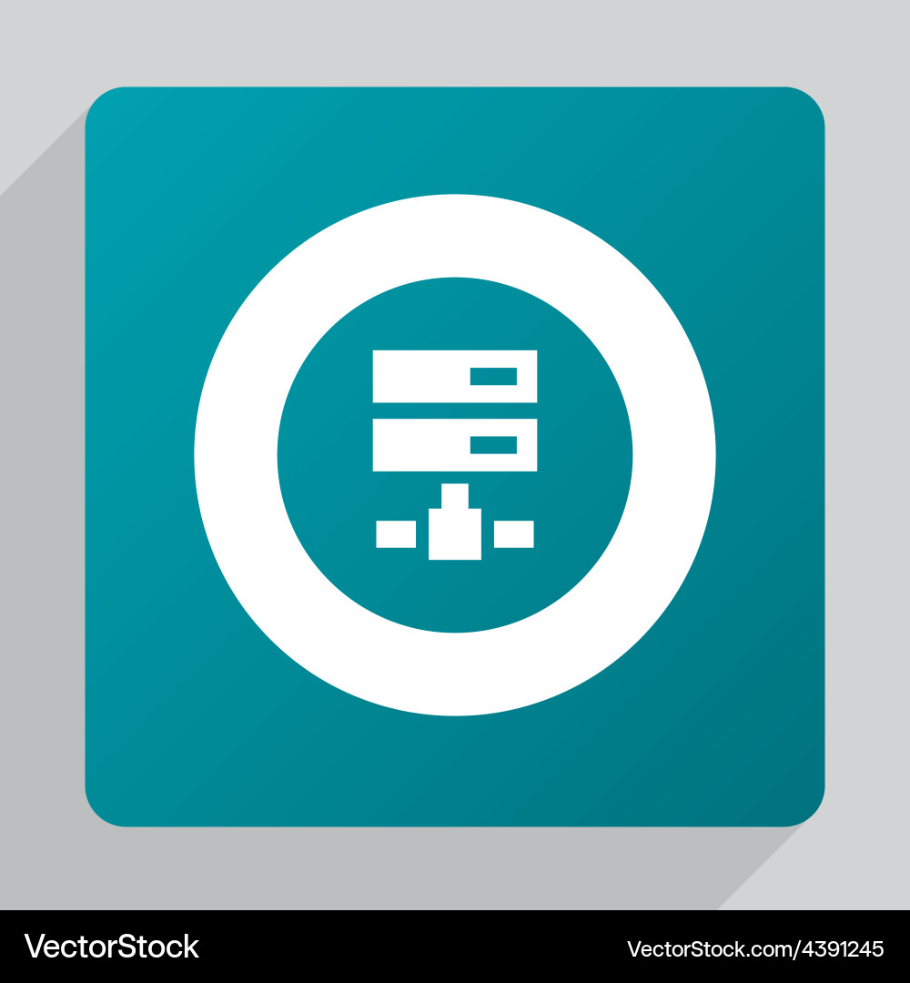 Flat net drive icon Royalty Free Vector Image - VectorStock
