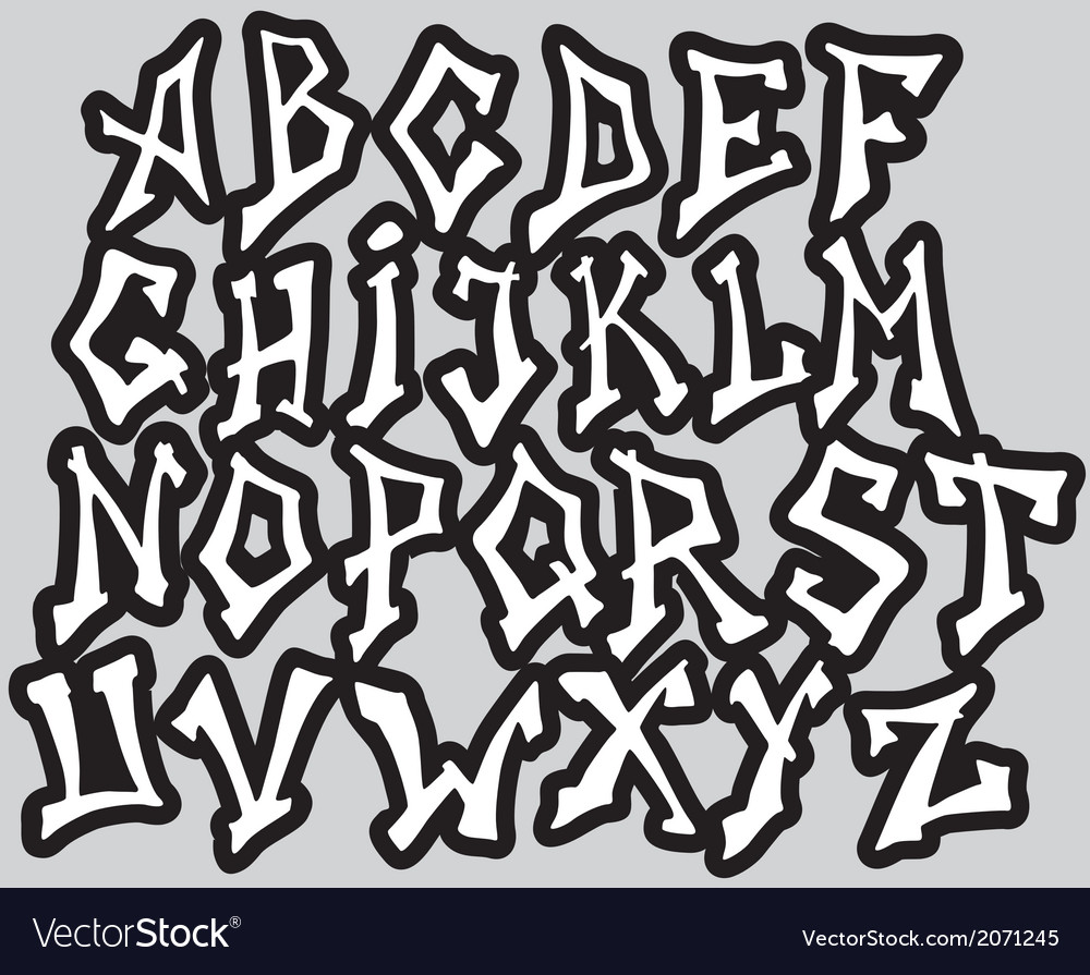 Letters Of The Different Font Styles Alphabet