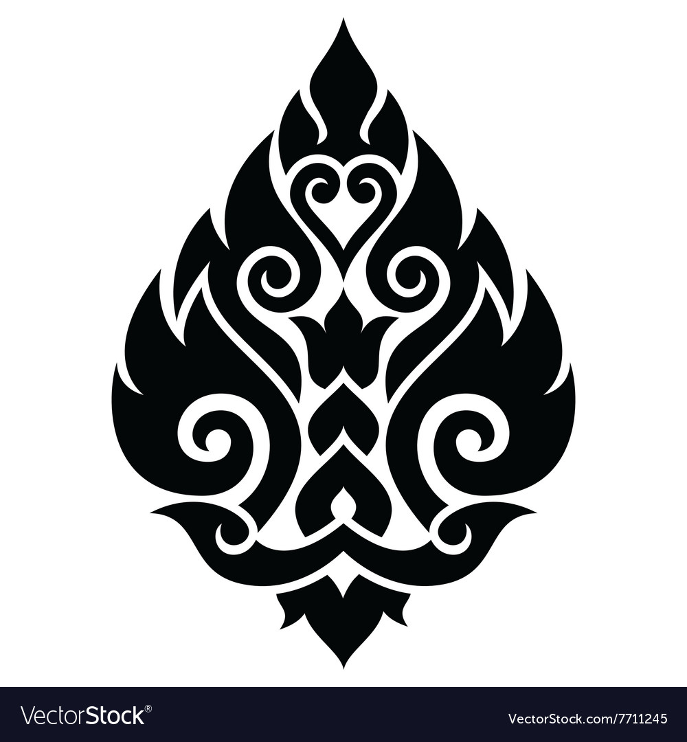 Thai art pattern traditional design form thailand Vector Image