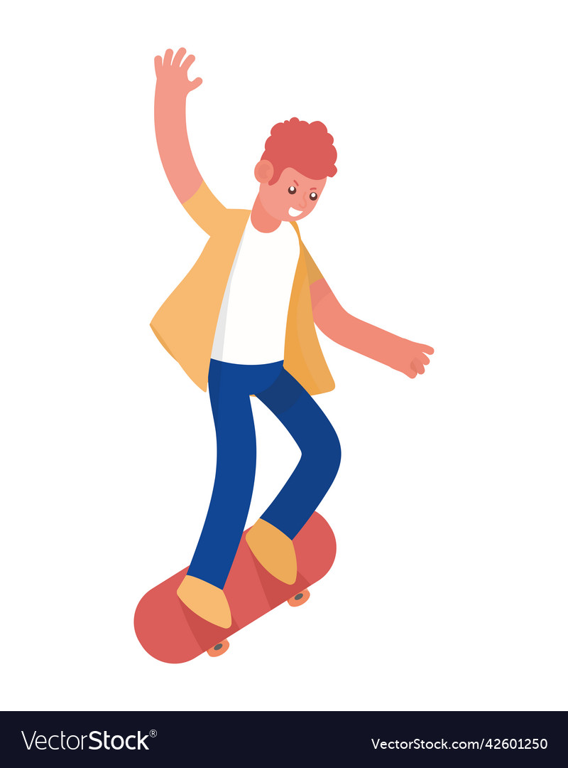 Redhead boy skater Royalty Free Vector Image - VectorStock