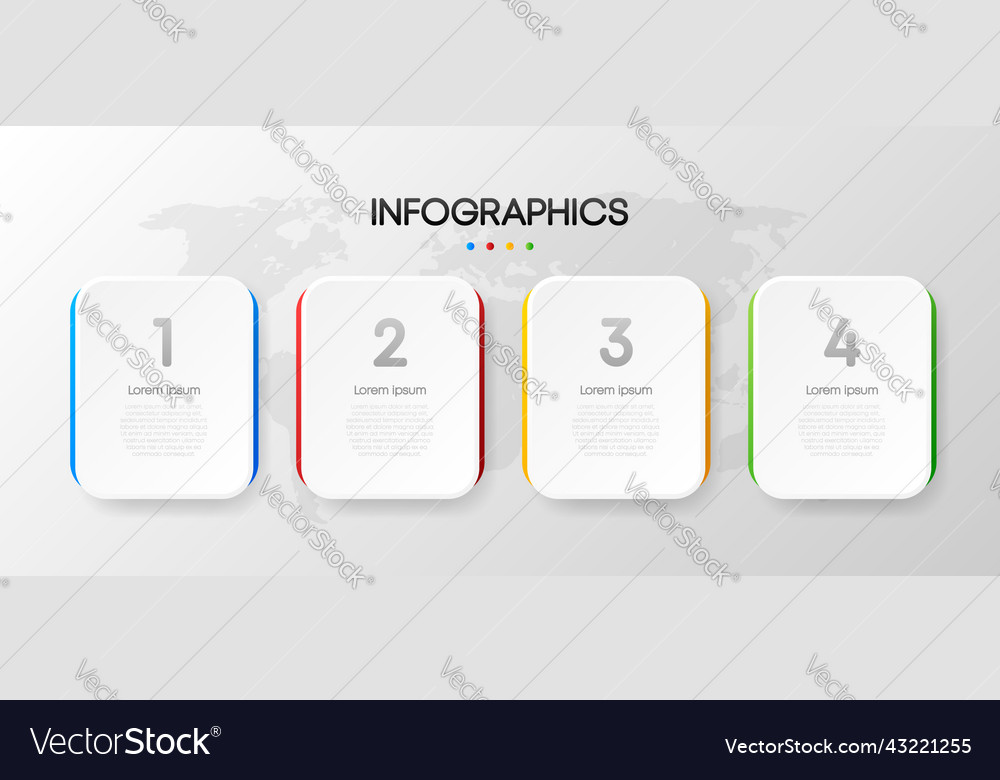 Business infographic data visualization square Vector Image