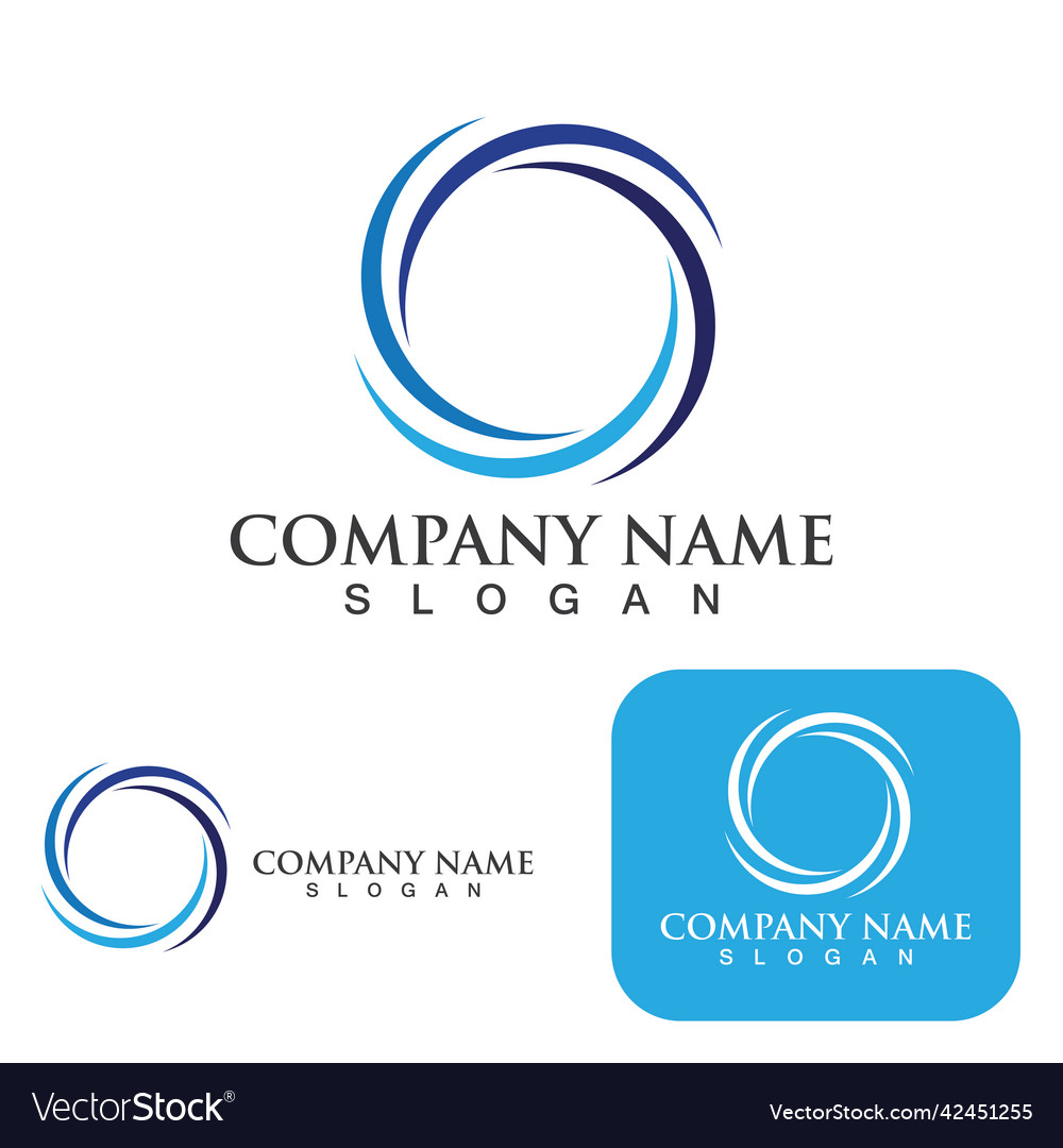 C circle ring logo template icon Royalty Free Vector Image