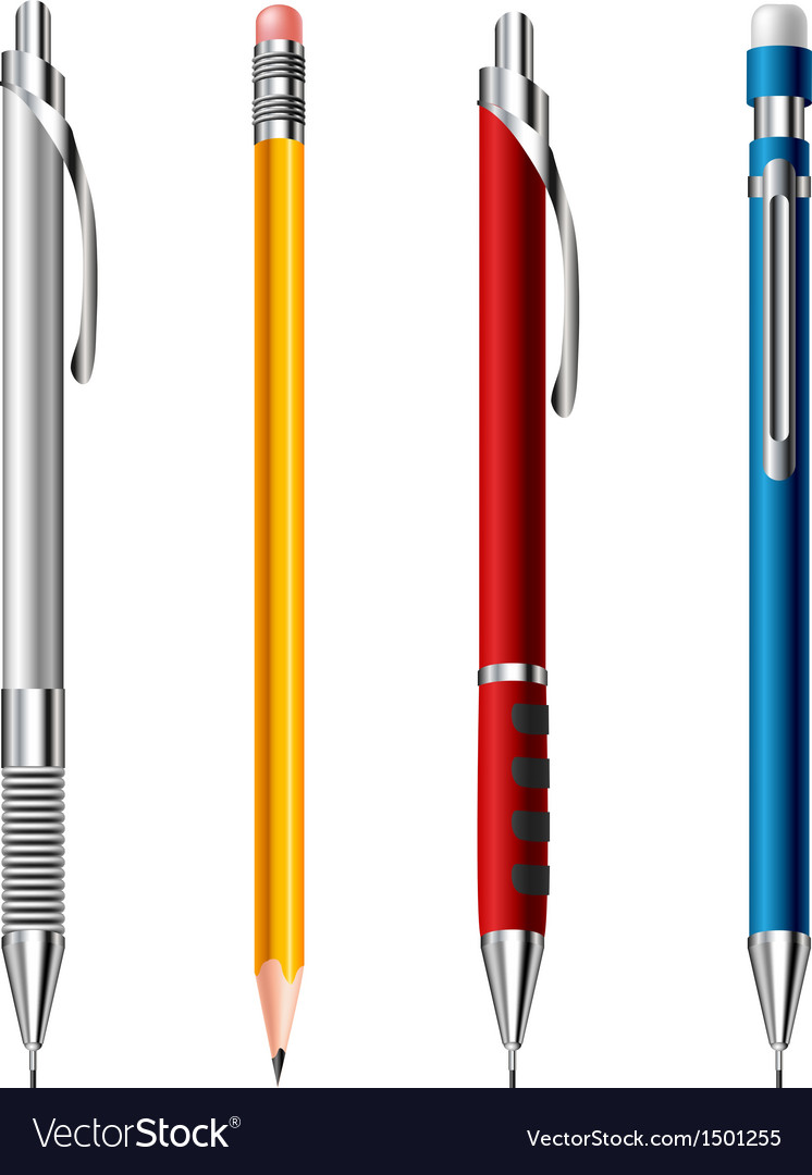 Pencil set Royalty Free Vector Image - VectorStock