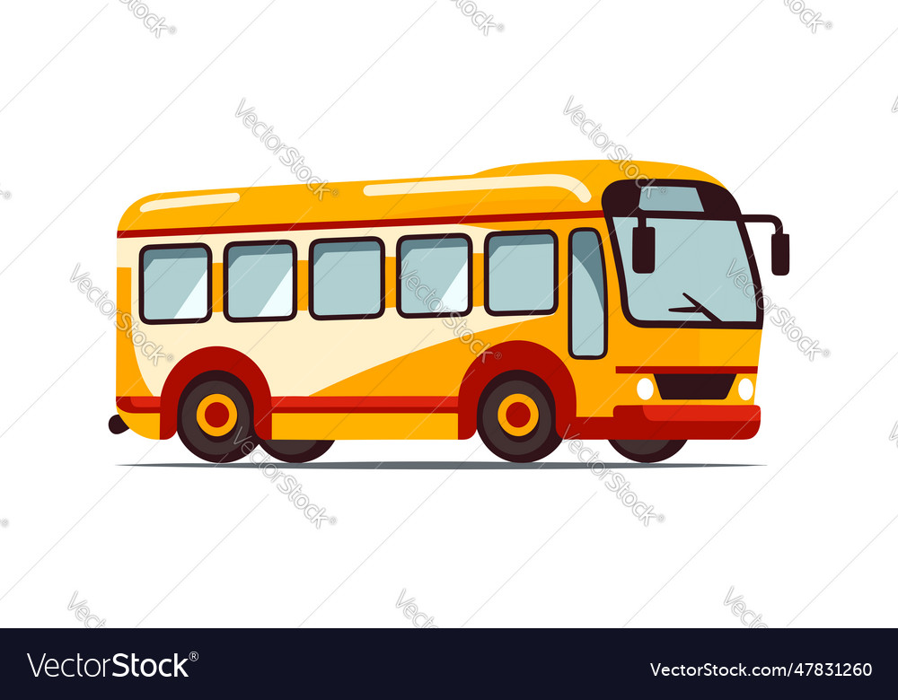 A bus on white background in a flat style Vector Image