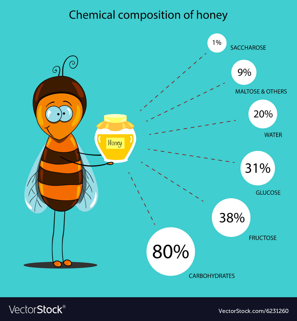 chemical-composition-of-honey-royalty-free-vector-image