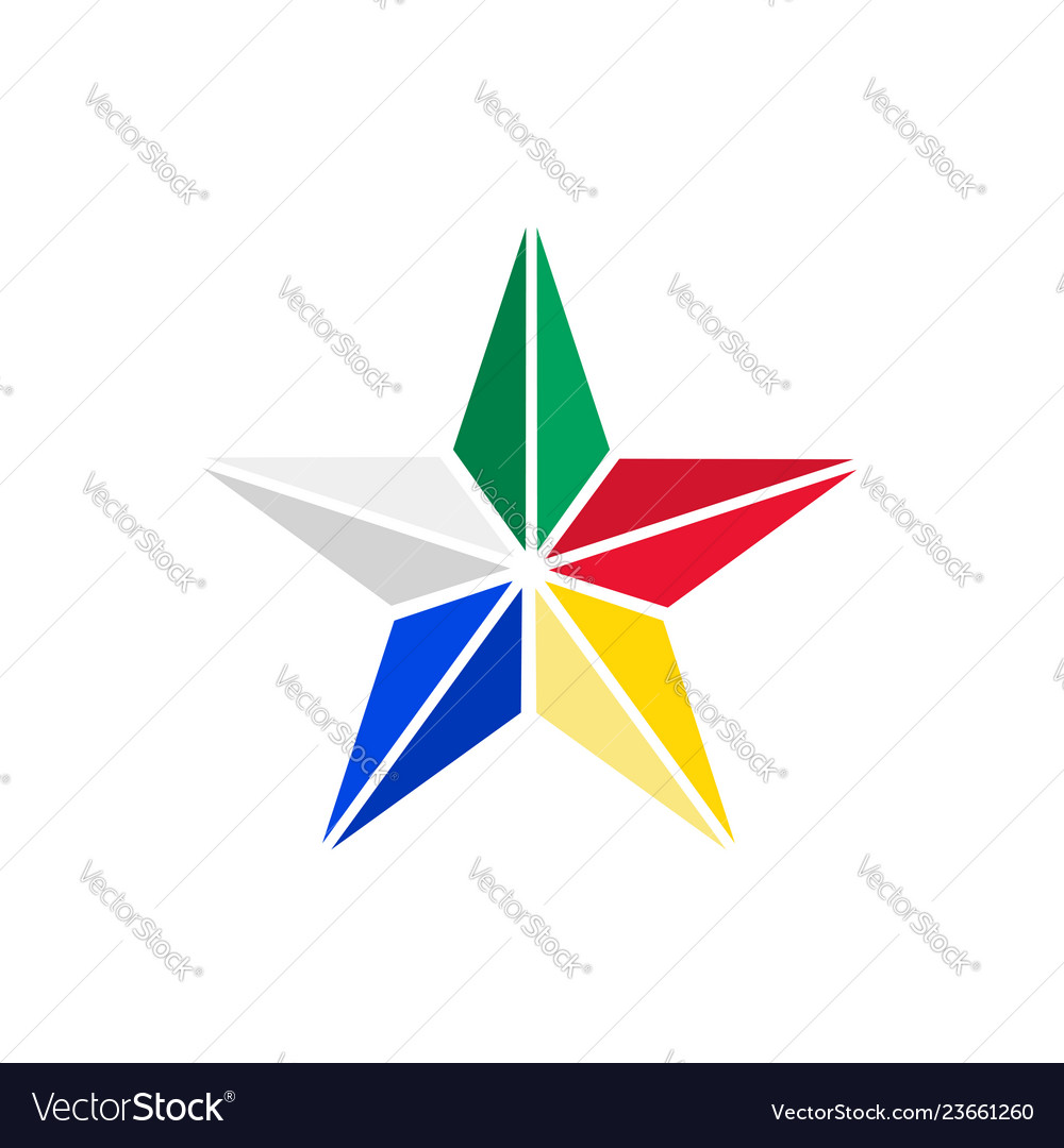 Druze star symbol of druze religion lebanon Vector Image