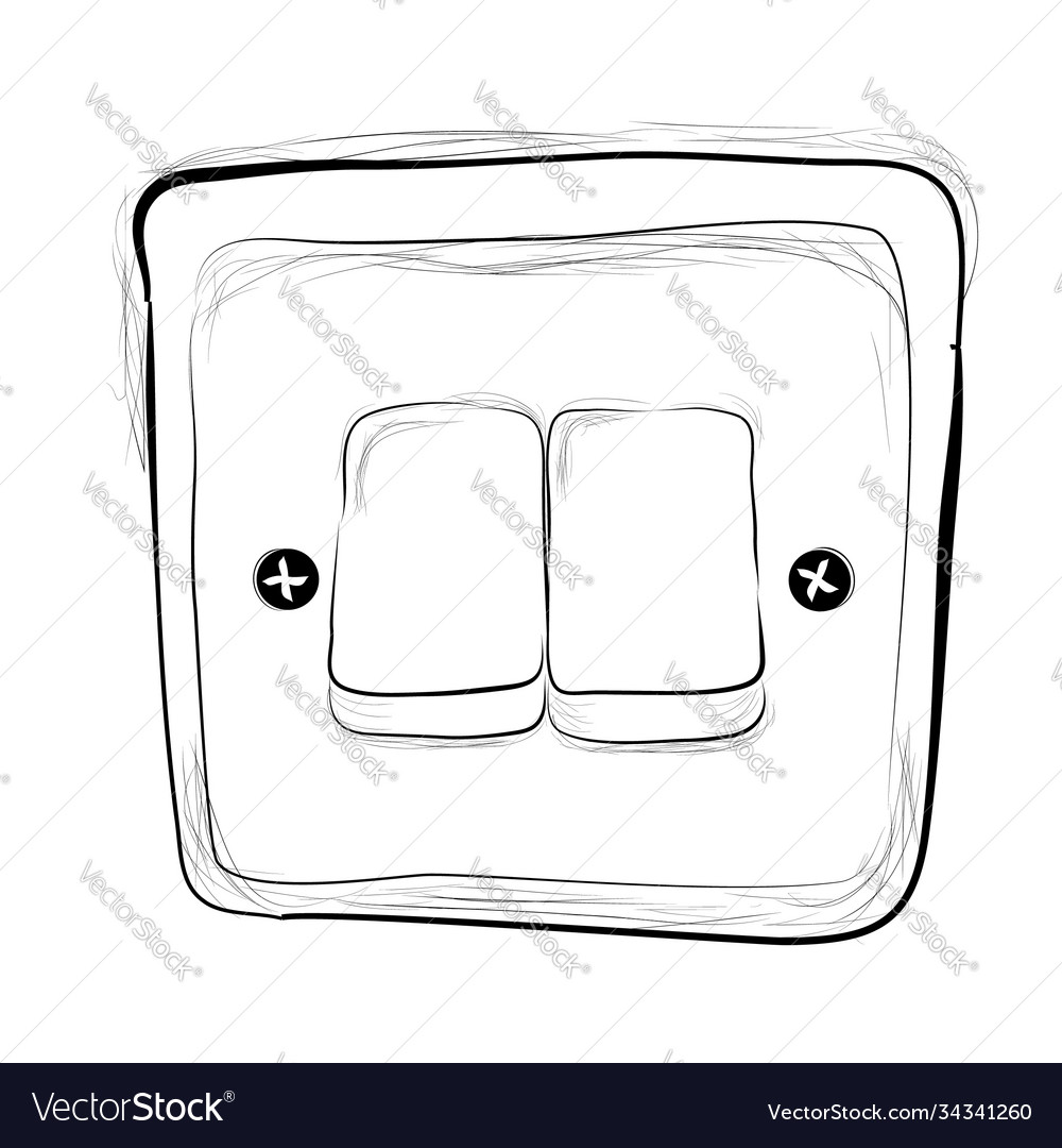 Simple doodle hand draw sketch on off electricity Vector Image