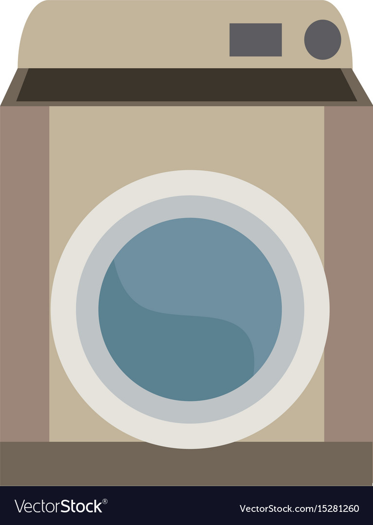 Washing machine appliance laundry clean icon Vector Image