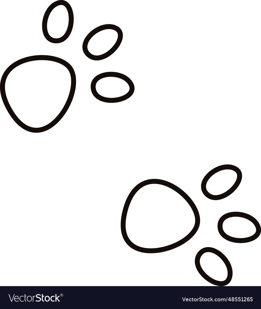 Animal paw footprint Royalty Free Vector Image