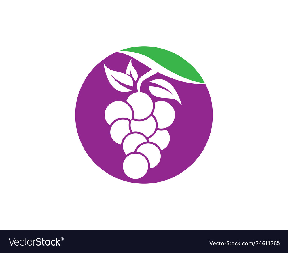 Grape logo template icon Royalty Free Vector Image