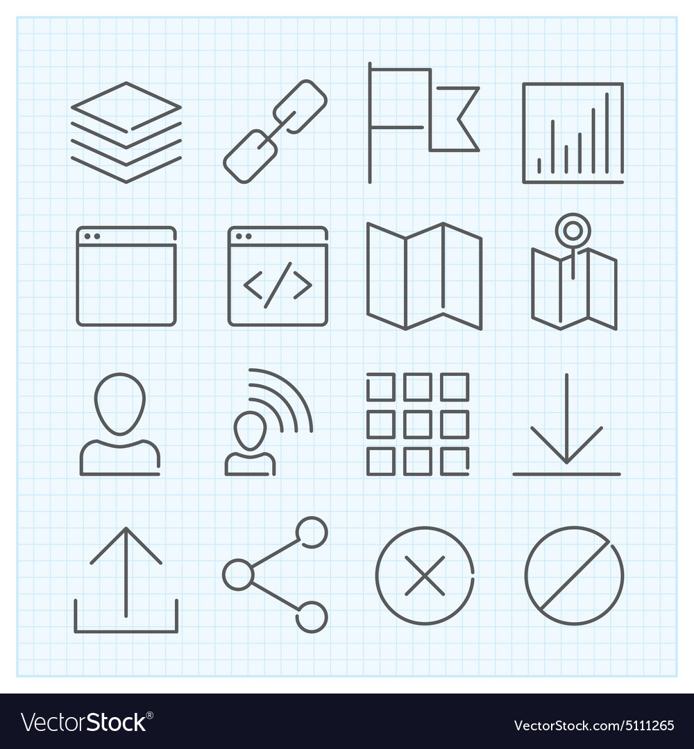 Linear icons set