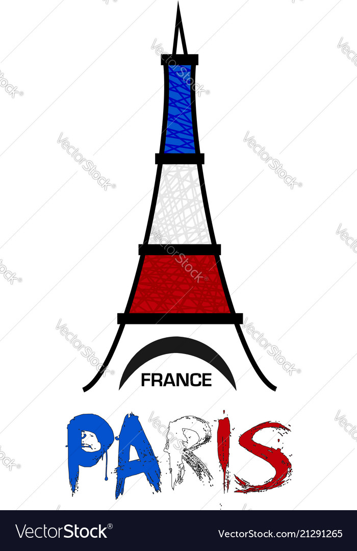 Paris france eiffel tower icon Royalty Free Vector Image