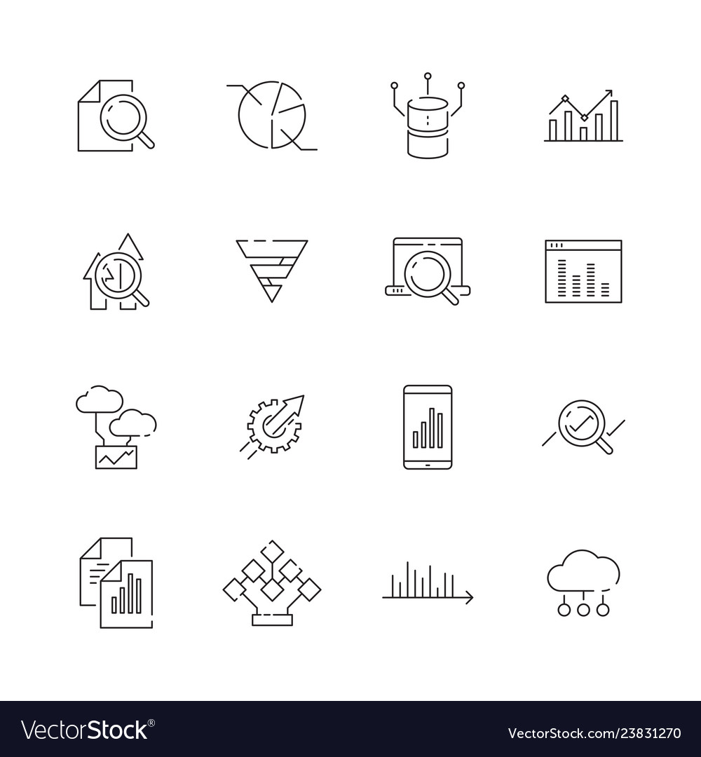 Data analysis icon business strategy graphics Vector Image