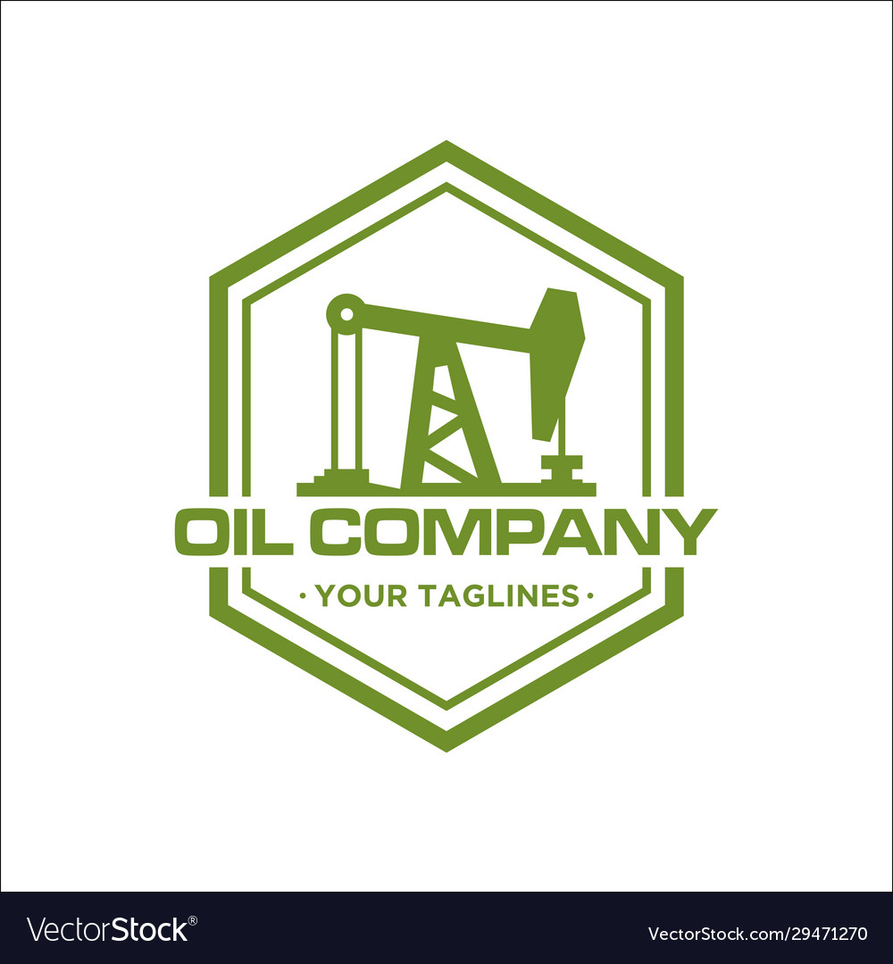 Oil Mine Logo Modern Emblem Style Royalty Free Vector Image