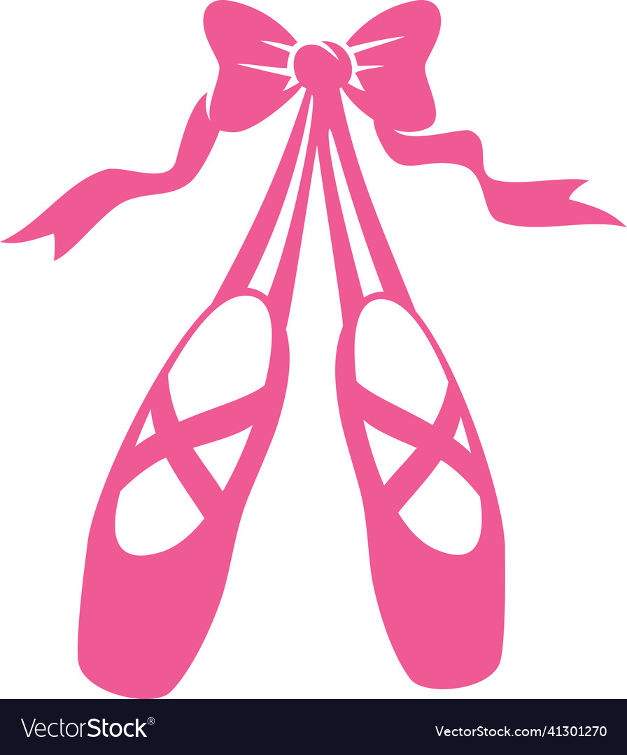 Pink ballet shoes with bow