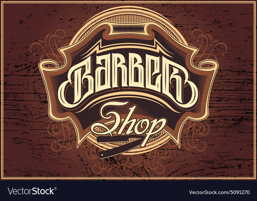 Sign for a barber shop Royalty Free Vector Image