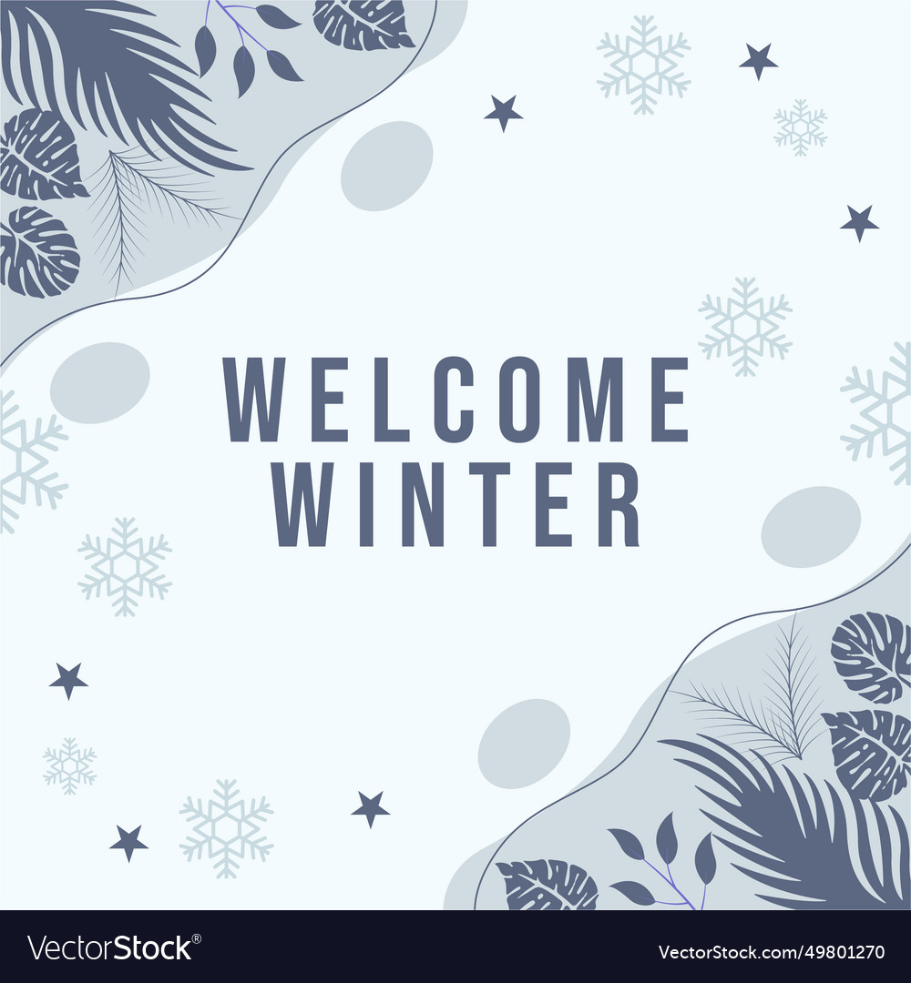 Winter template design minimalist background Vector Image