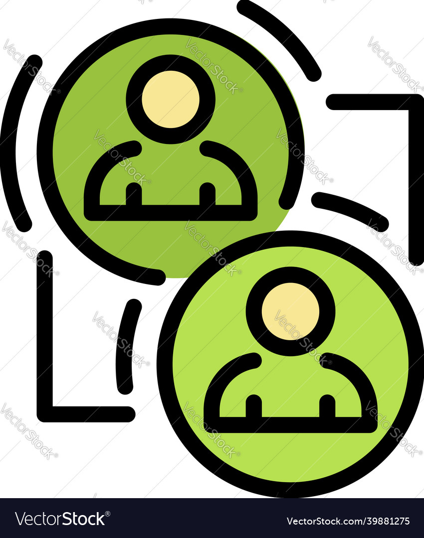 Business collaboration icon color outline Vector Image