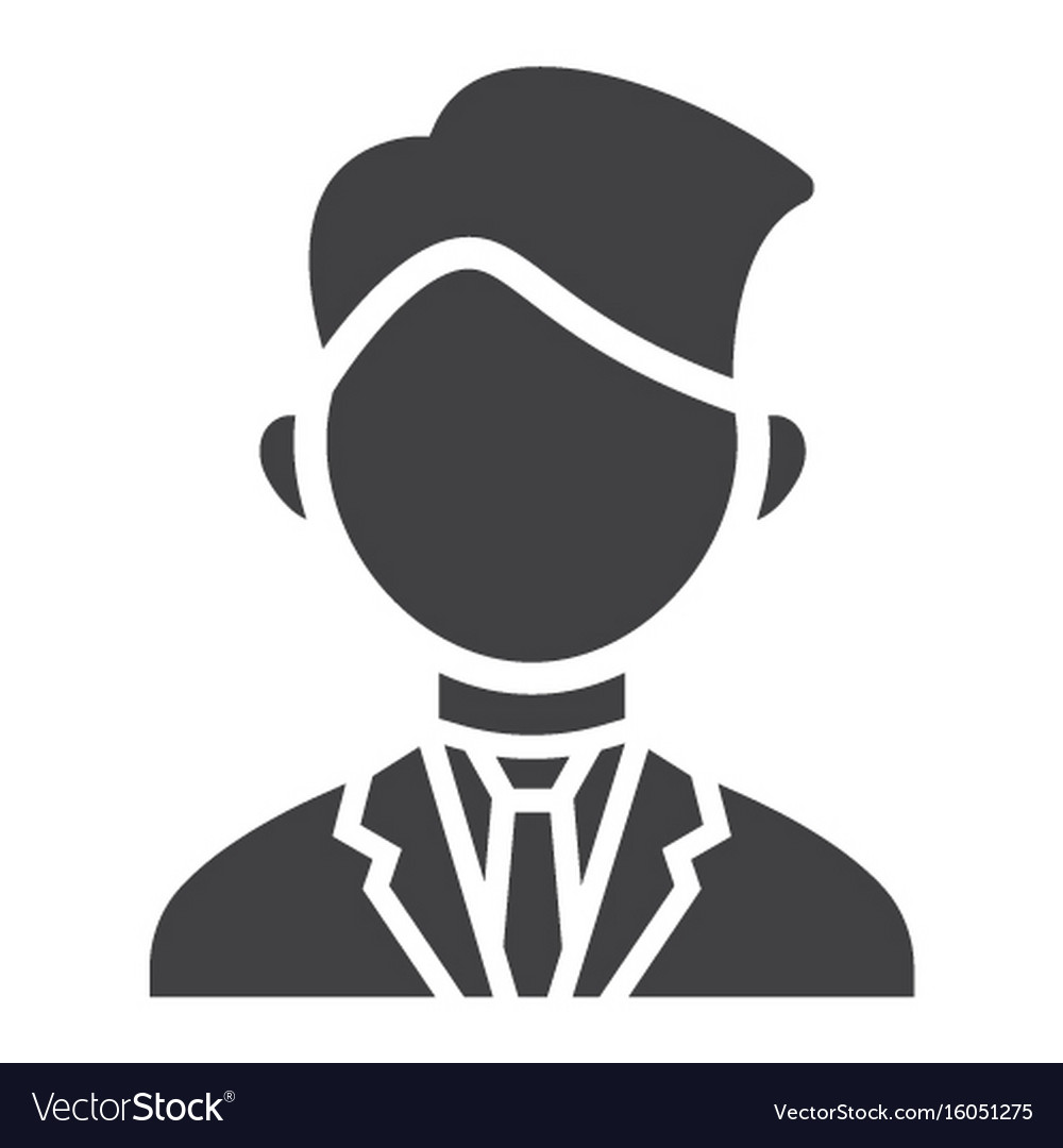 Businessman solid icon business and person Vector Image