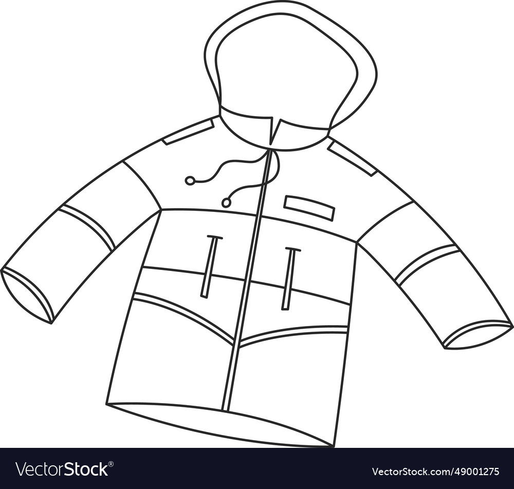 Ski jacket doodle Royalty Free Vector Image - VectorStock