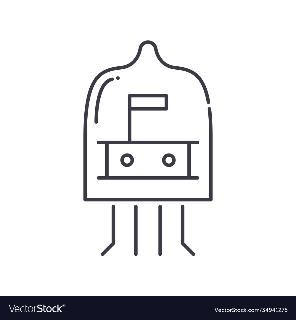 Vacuum tube icon linear isolated Royalty Free Vector Image