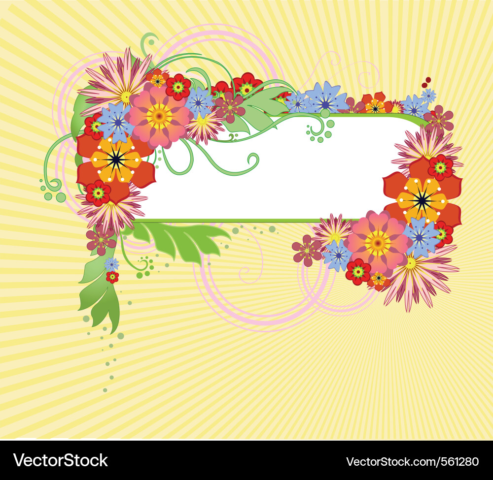 Floral frame Royalty Free Vector Image - VectorStock