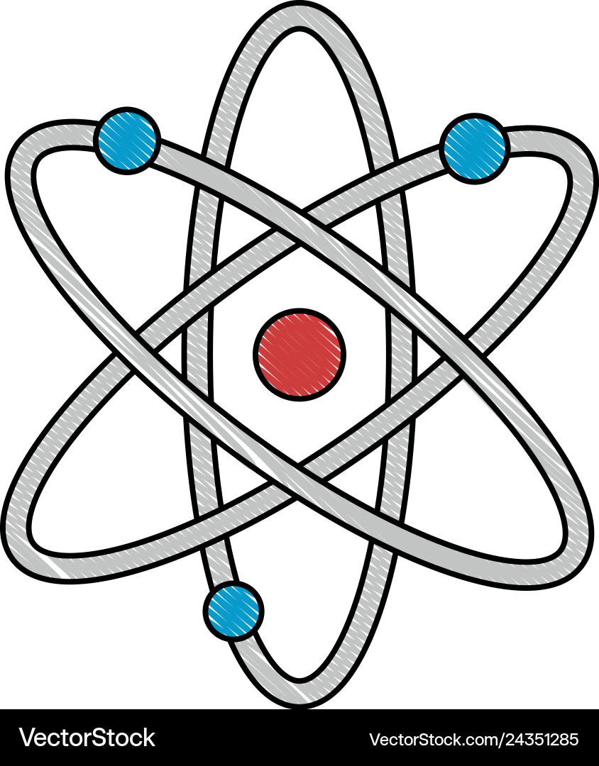 Atom molecule isolated icon Royalty Free Vector Image
