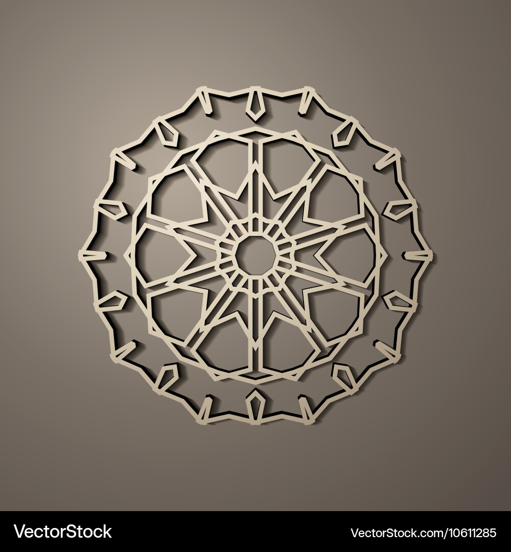 Background with 3d seamless pattern in islamic Vector Image