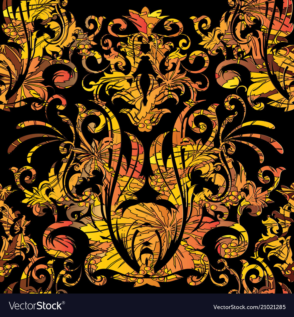 baroque seamless pattern vintage floral royalty free vector baroque floral design