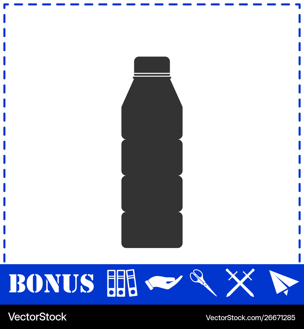 Bottle icon flat Royalty Free Vector Image - VectorStock