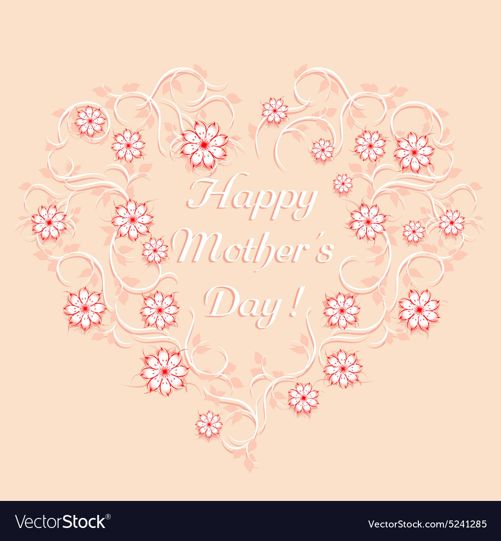 happy mothers day template royalty free vector image