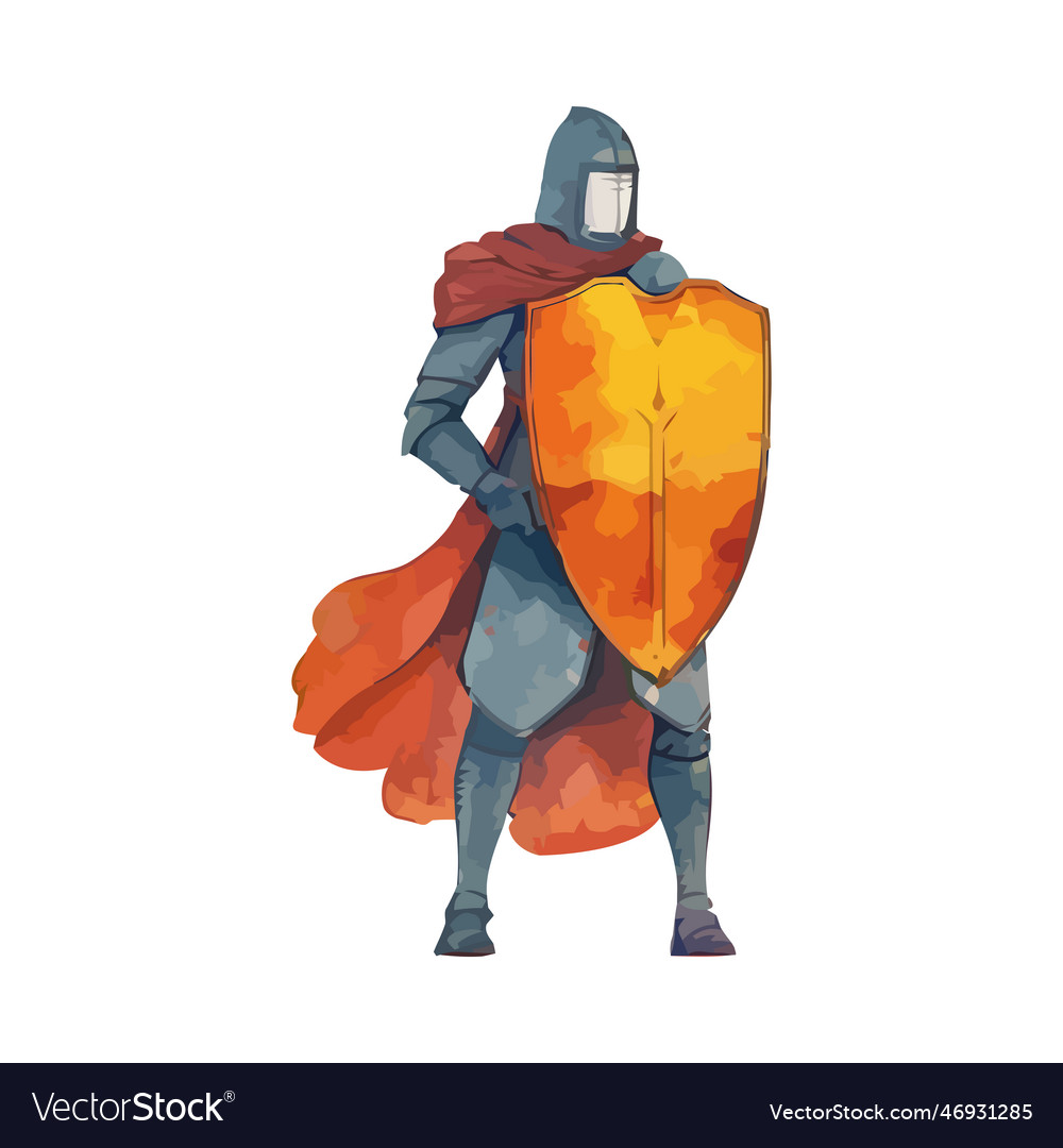 Medieval Knight In Armor Royalty Free Vector Image Medieval Knight In Armor Royalty Free Vector Image