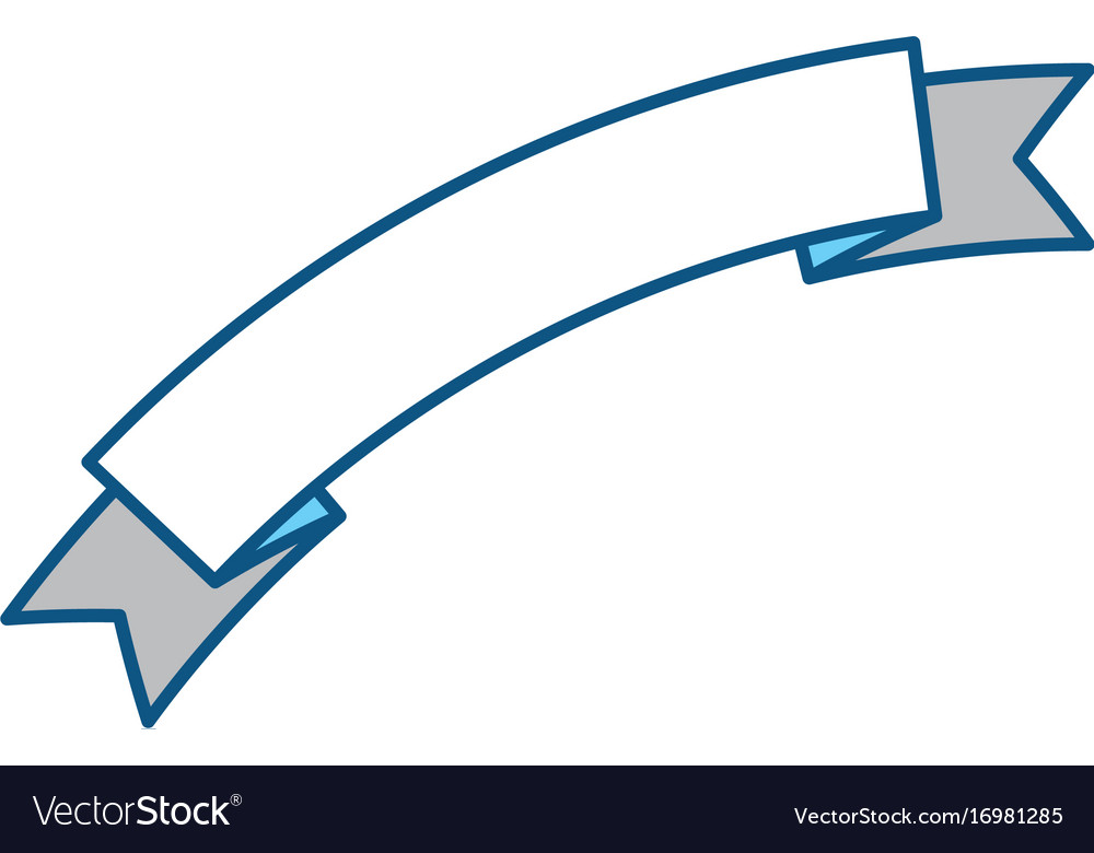 Ribbon banner isolated Royalty Free Vector Image