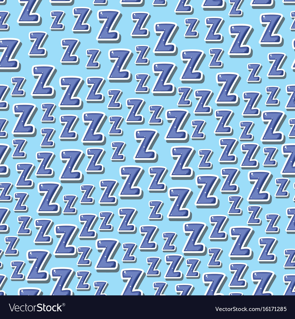 Seamless childish pattern with letters z zzz Vector Image