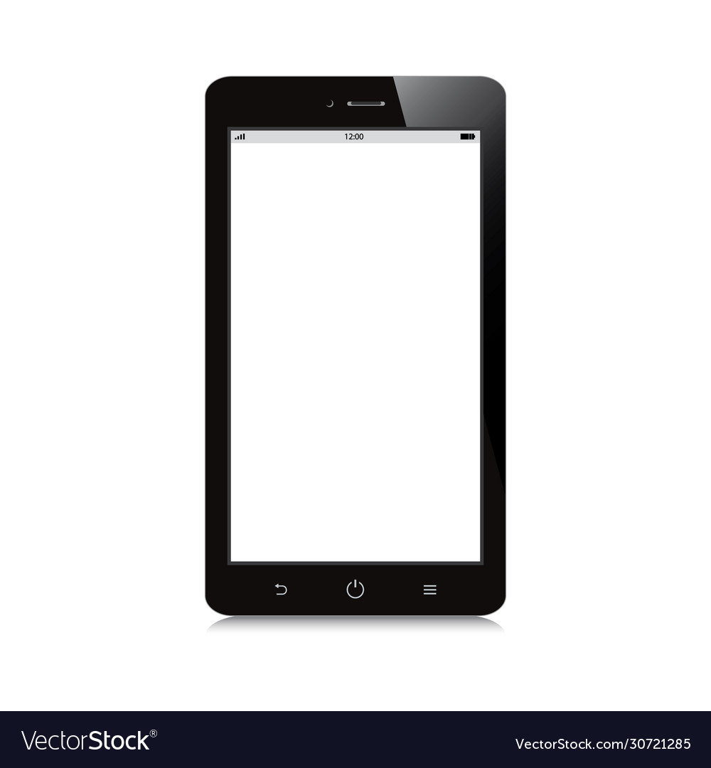 Smartphone With White Blank Screen Royalty Free Vector Image