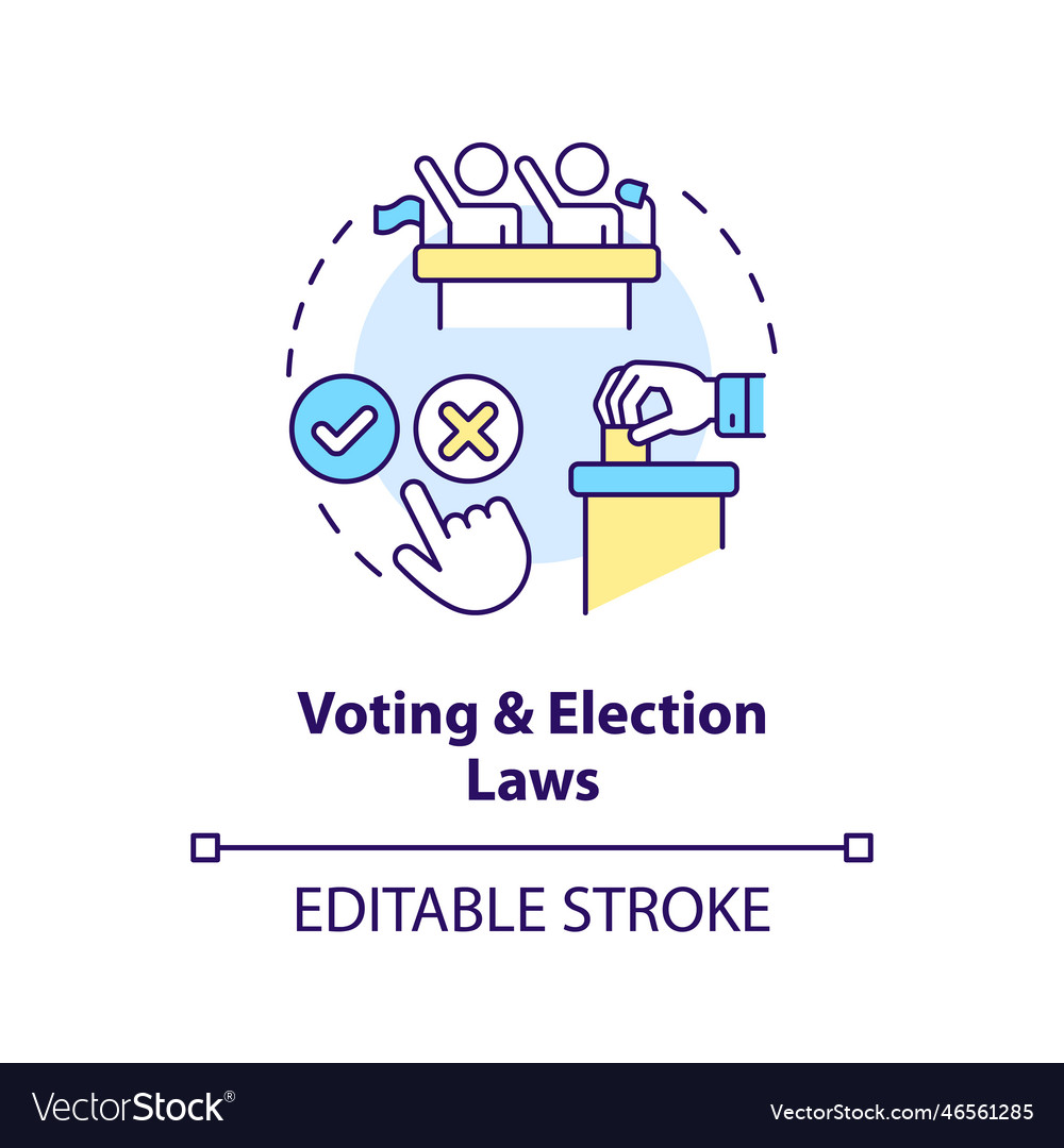 Voting and election laws concept icon Royalty Free Vector