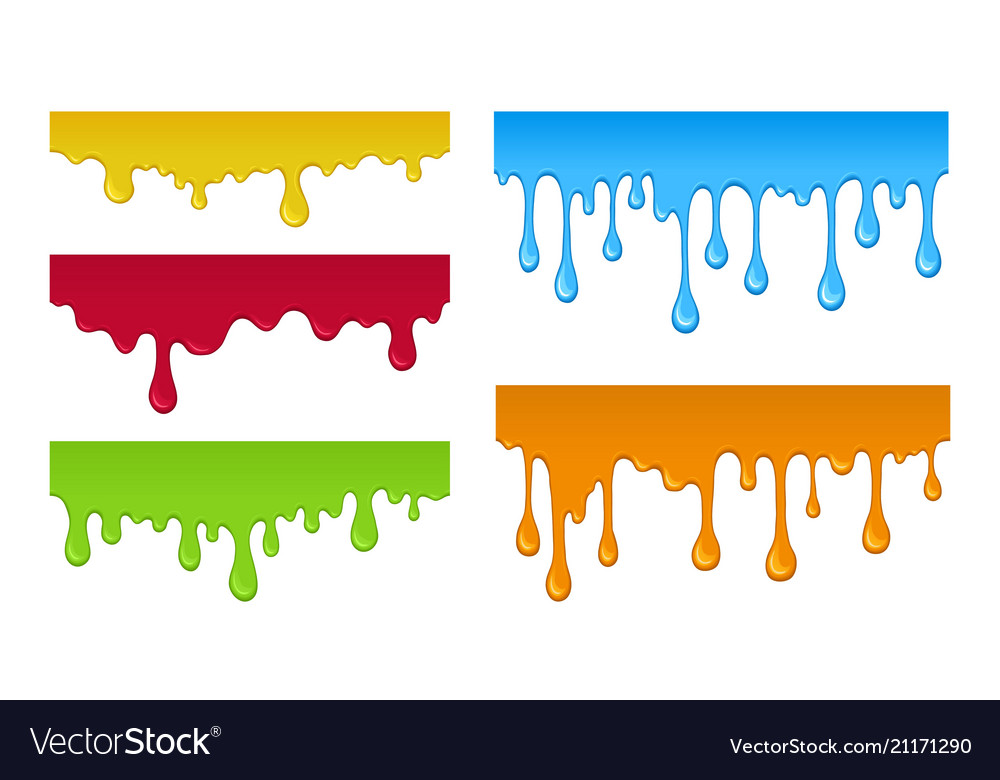 Multicolored Stains Paint Set Isolated Royalty Free Vector