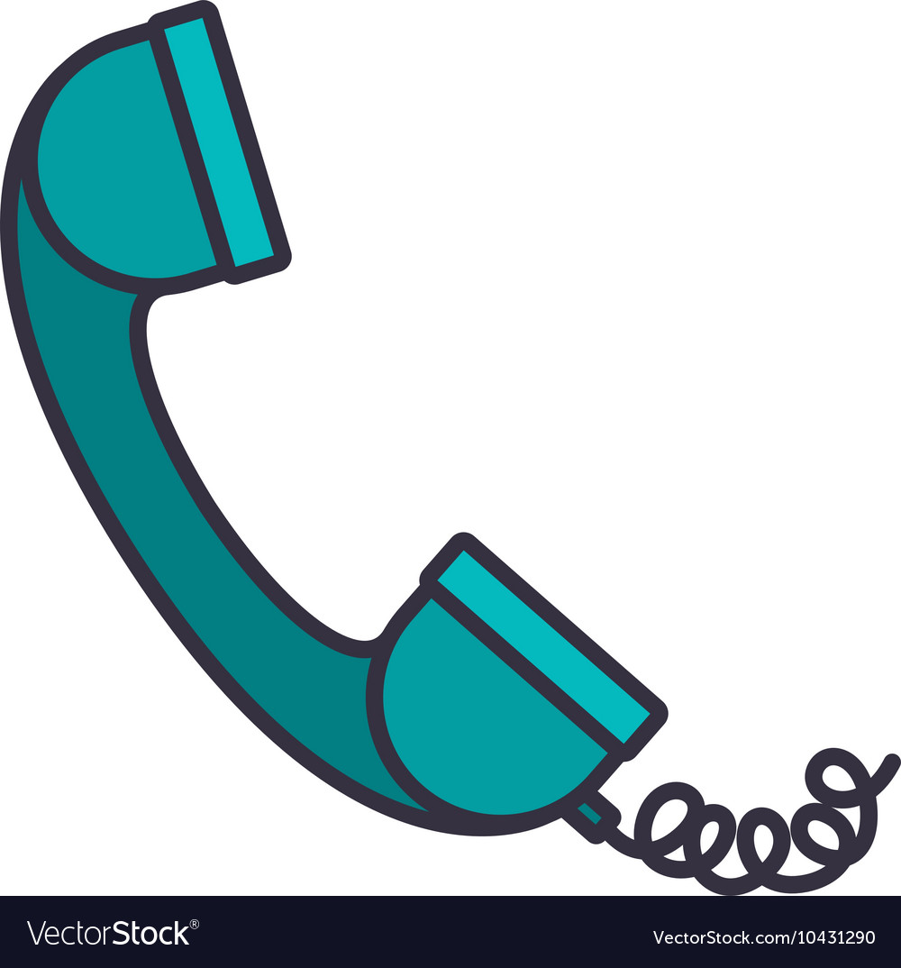 Telephone phone isolated icon Royalty Free Vector Image