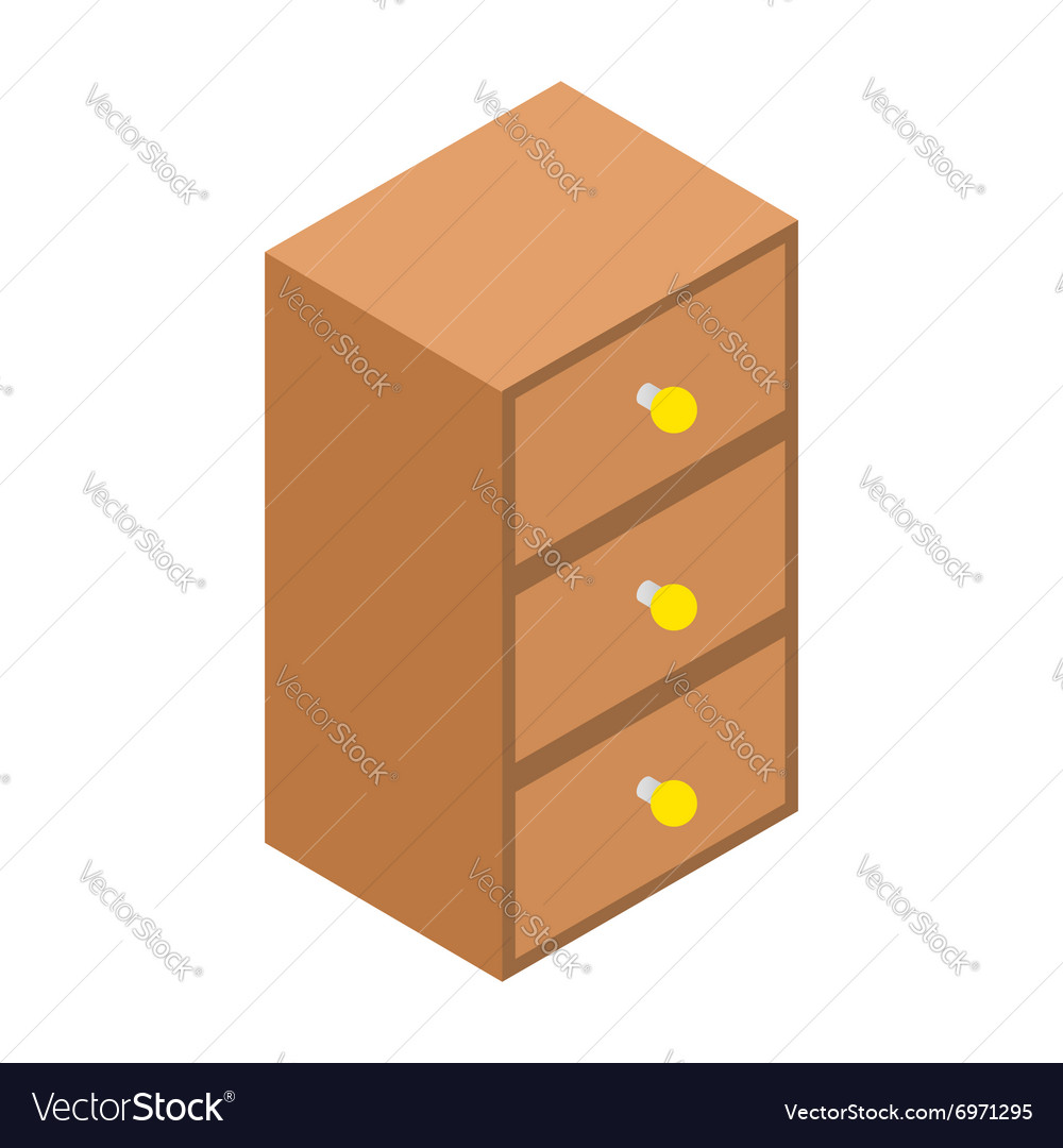 Download Chest of drawers isometric 3d icon Royalty Free Vector Image