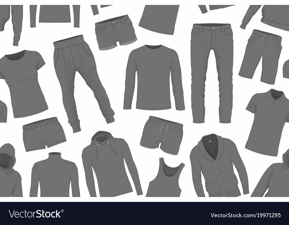 Clothes seamless pattern Royalty Free Vector Image