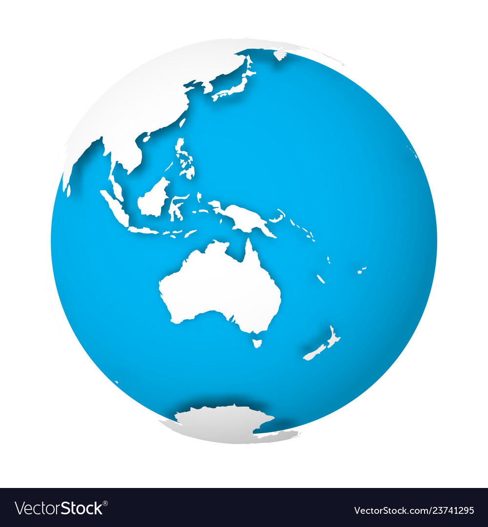 Globe-shadow-gap Royalty Free Vector Image - VectorStock