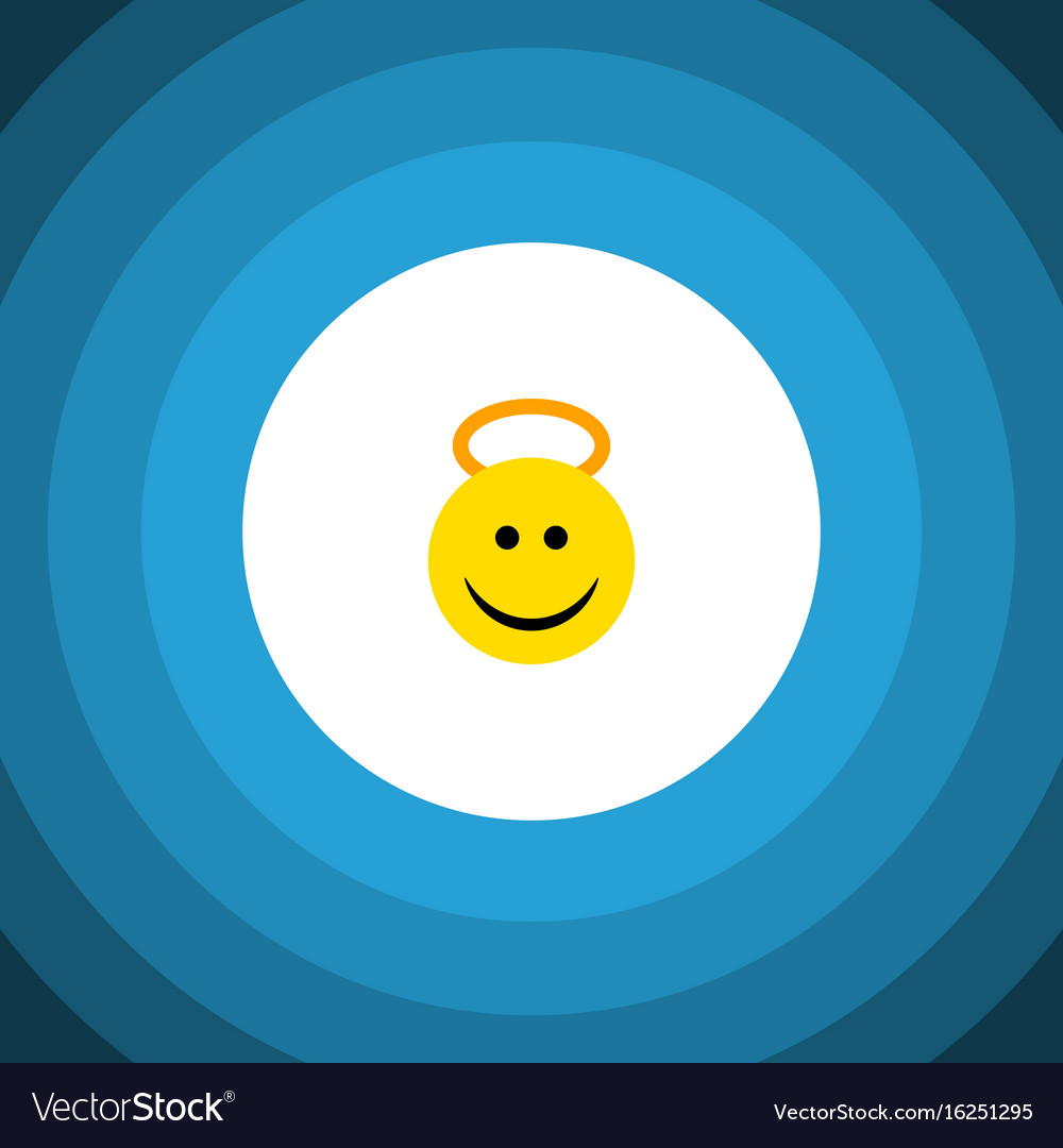 Isolated cheerful flat icon angel element Vector Image