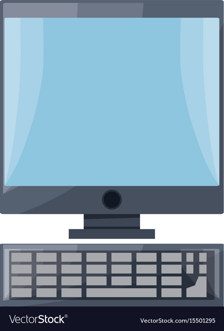 Isolated Pc Computer Royalty Free Vector Image