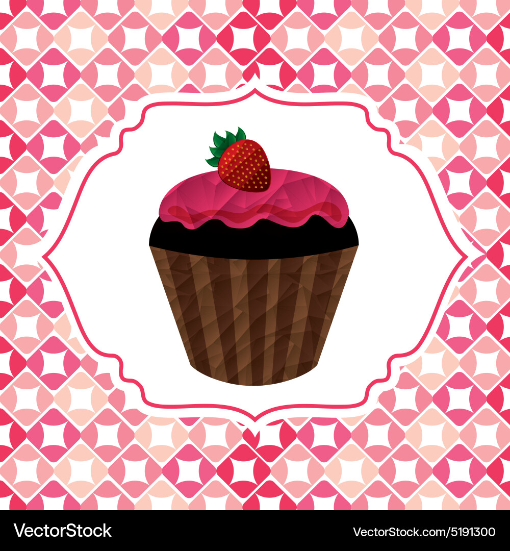 Delicious cupcake Royalty Free Vector Image - VectorStock
