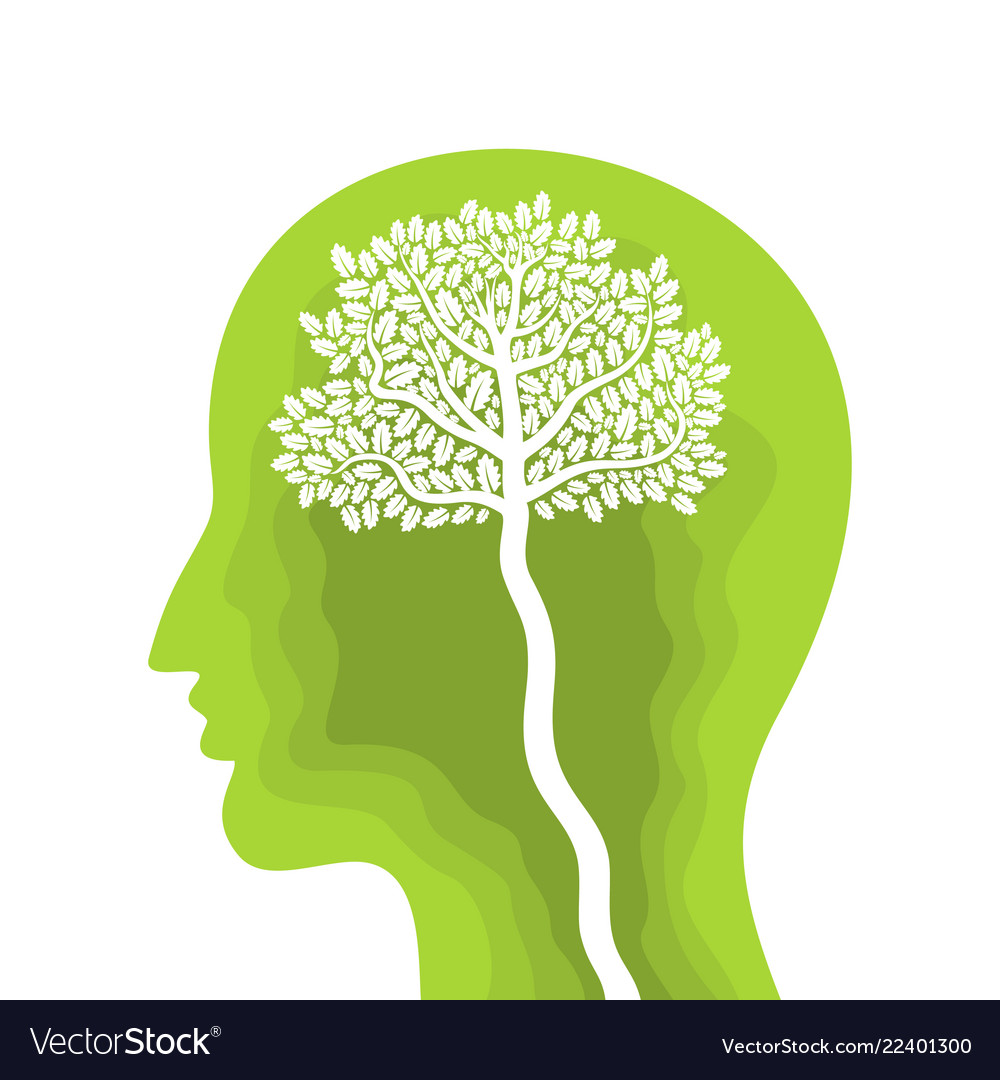 Eco head Royalty Free Vector Image - VectorStock