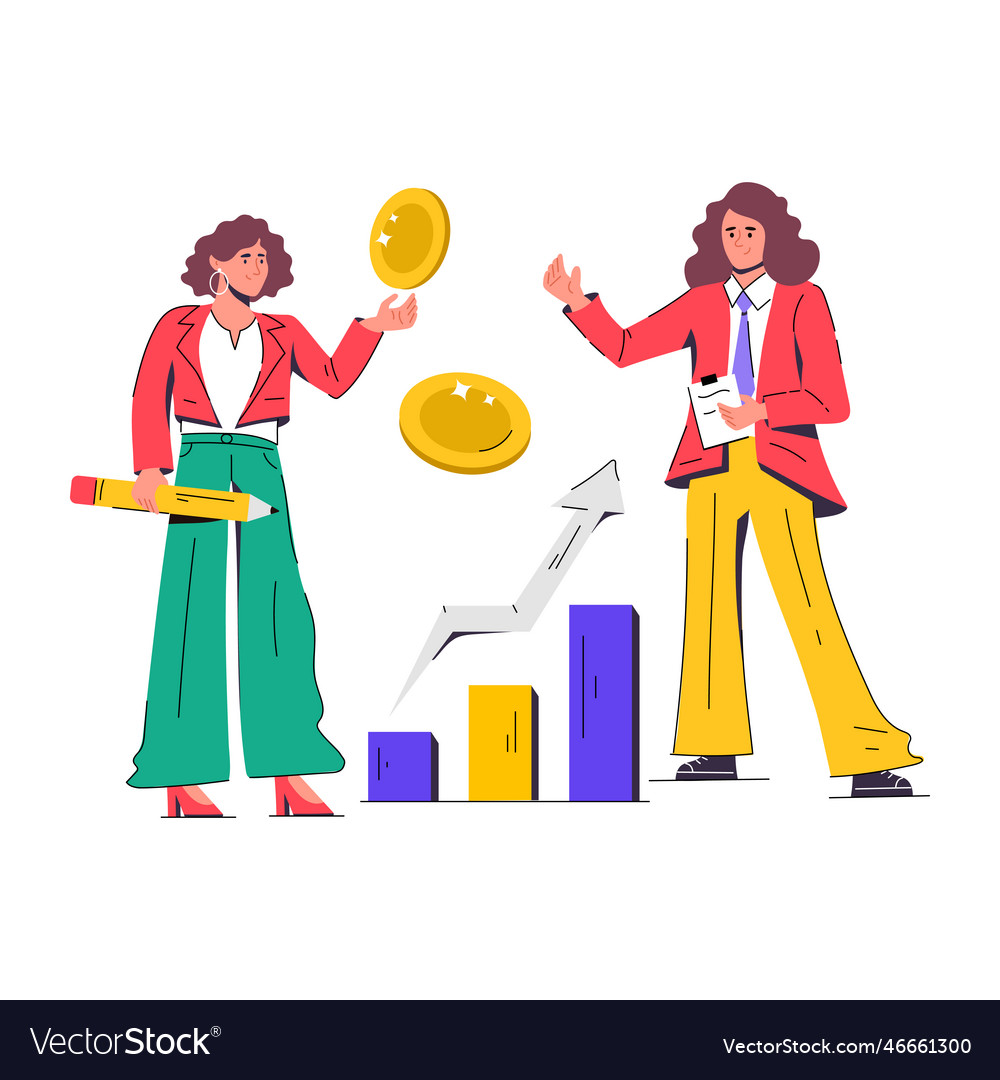 Profit chart Royalty Free Vector Image - VectorStock