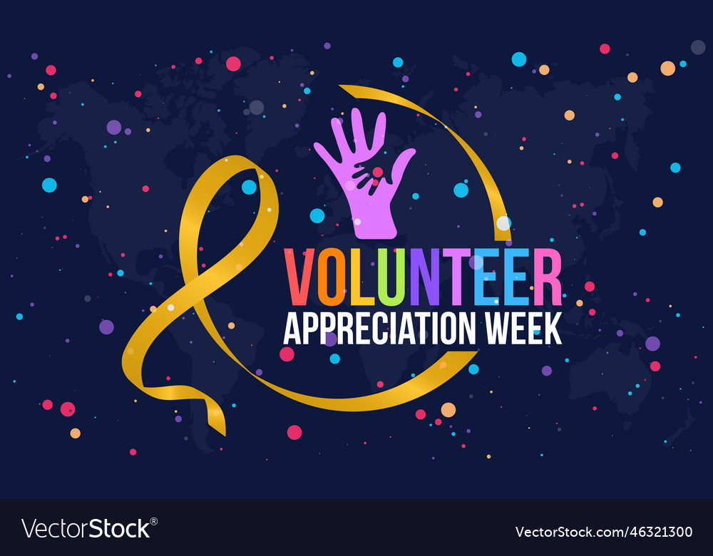 Volunteer appreciation week volunteers Royalty Free Vector