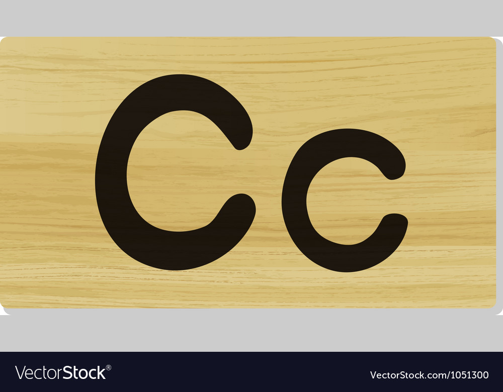 Wooden Letter C Royalty Free Vector Image Vectorstock Wooden Letter C Vector Image