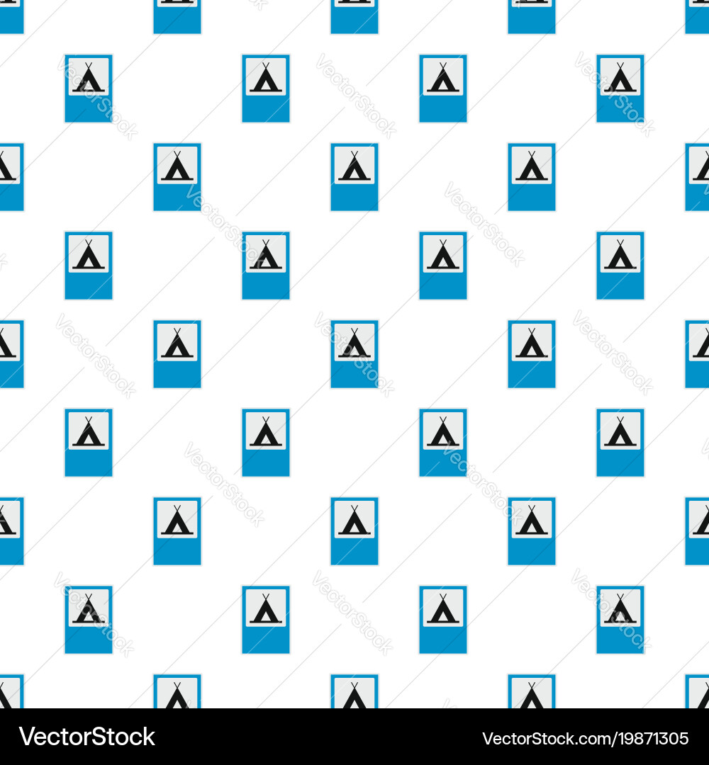 Camping pattern seamless Royalty Free Vector Image