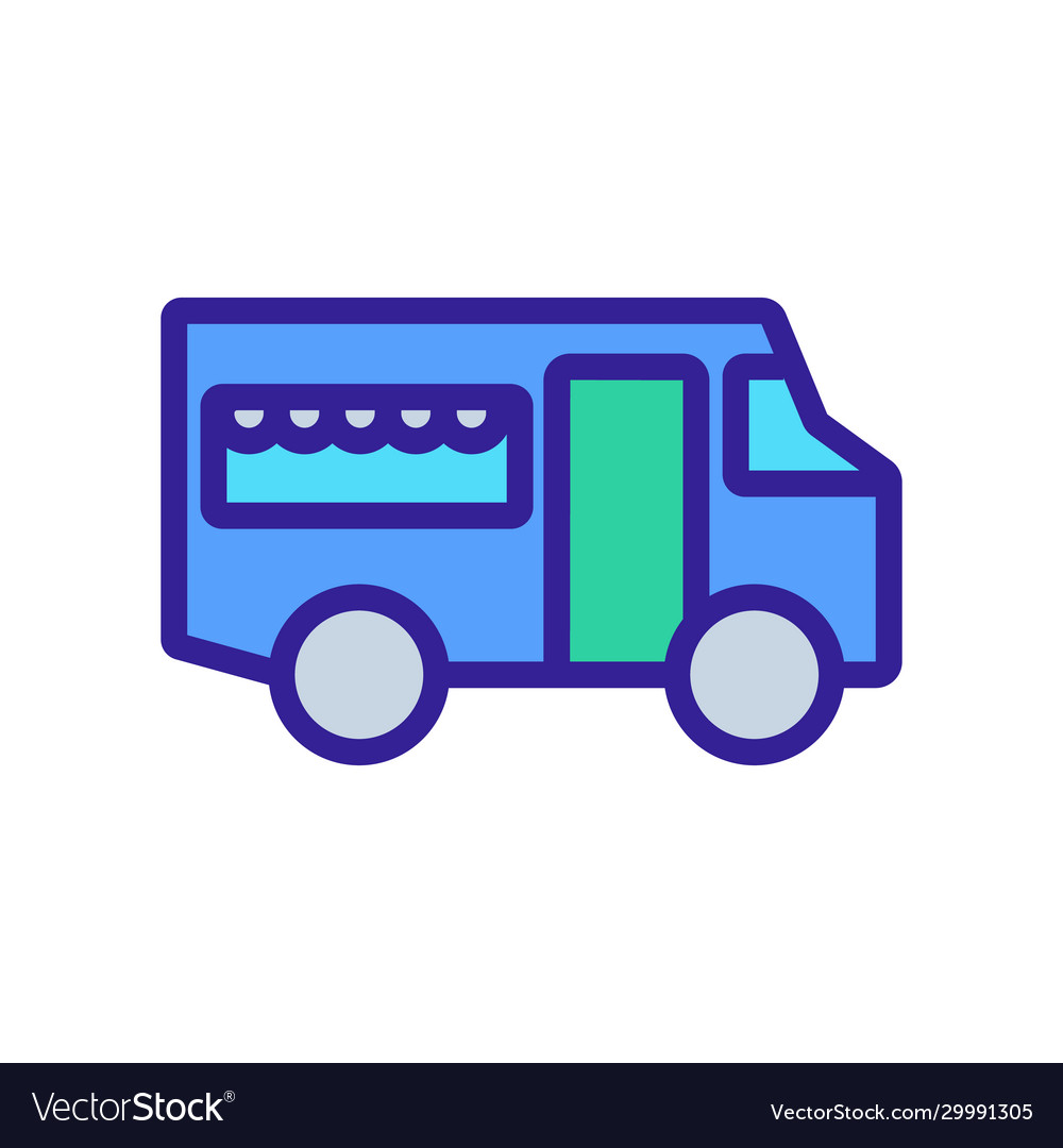 Food truck icon isolated contour symbol Royalty Free Vector